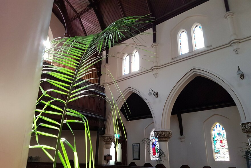 German Lutheran Church Internal view with fern